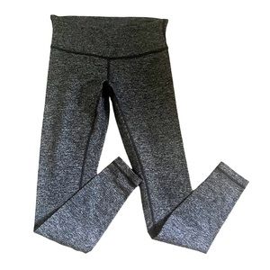 Lululemon Run The Day 7/8 Tight (25") Heathered Black White Size 6